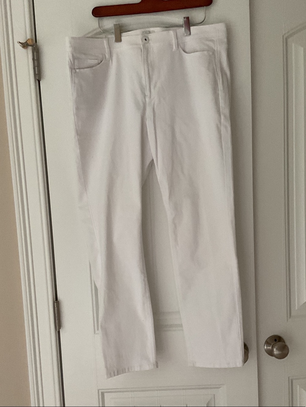 J. Jill Women's White Authentic Fit Slim Ankle Jeans